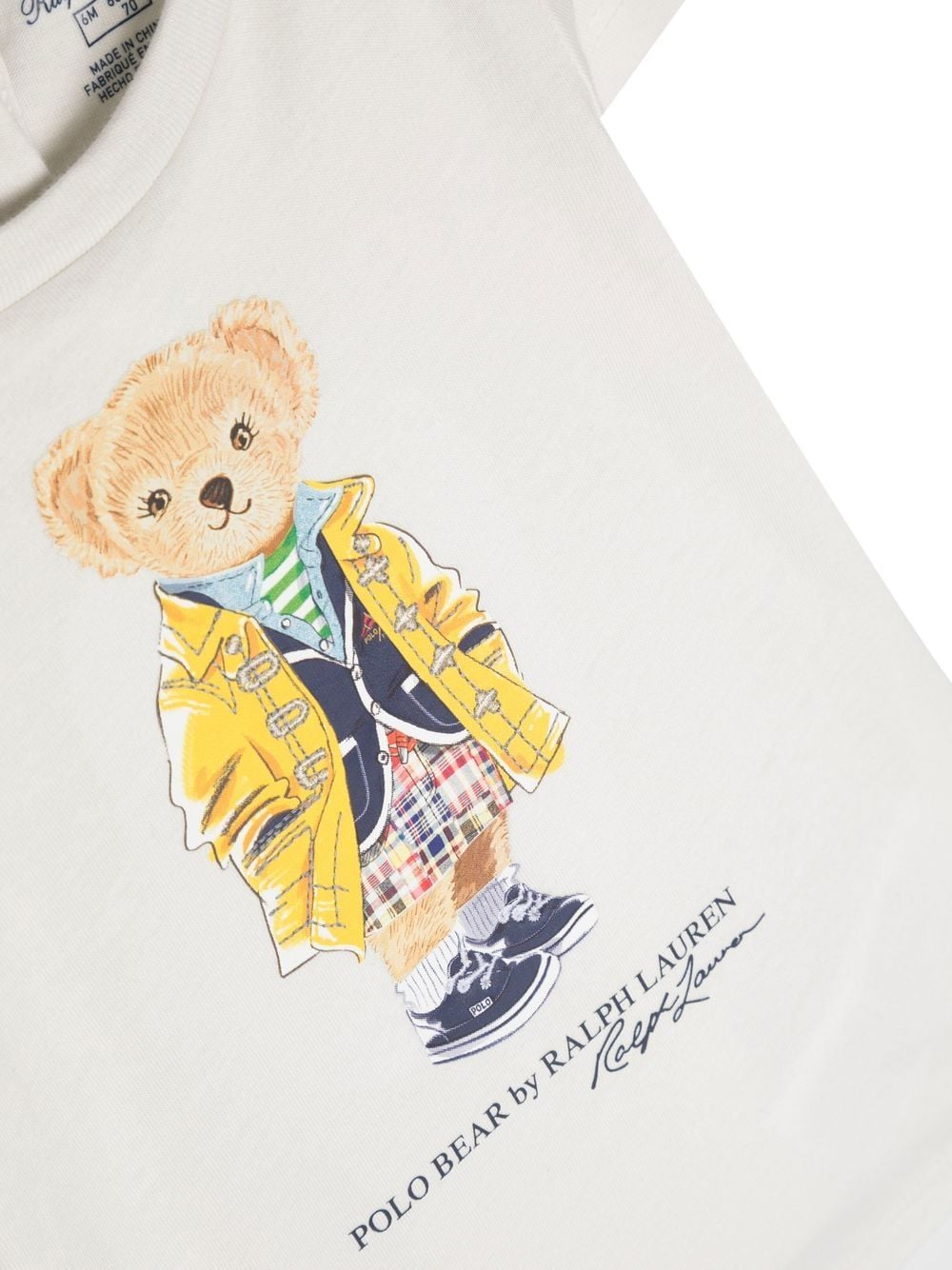 Shop Ralph Lauren Signature-bear Buttoned T-shirt In 白色