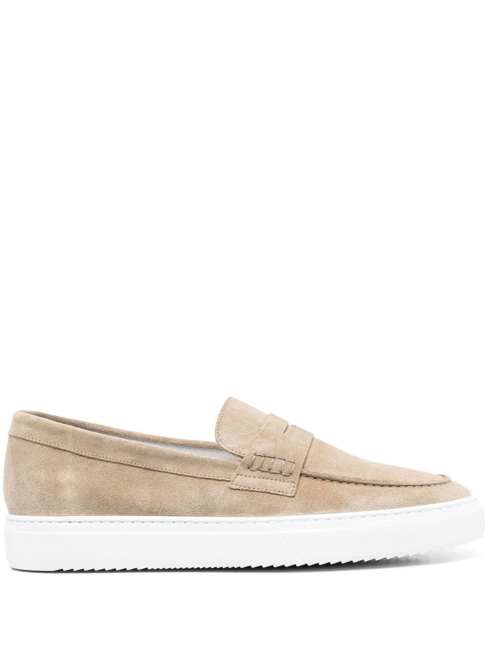 

Doucal's almond toe suede loafers - Neutrals