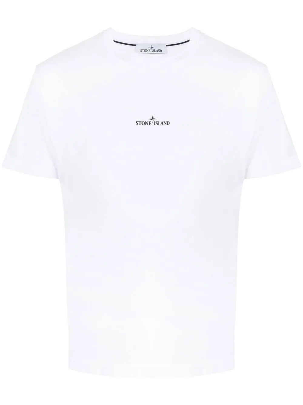 

Stone Island logo-print shortsleeved cotton T-shirt - White
