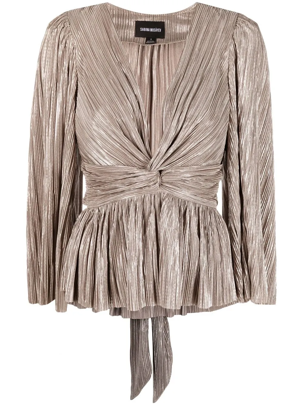 

Sabina Musayev metallic-effect blouse - Neutrals