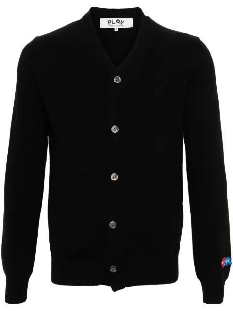 Comme Des Garçons Play x the Artist Invader wool cardigan