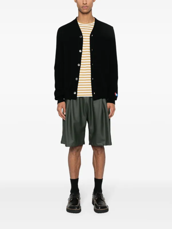 Comme Des Garçons Play x The Artist Invader Wool Cardigan | Black