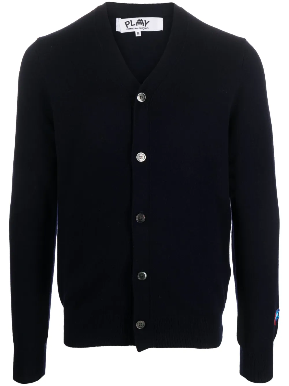 Comme Des Garçons Play x the Artist Invader wool cardigan