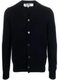 Comme Des Garçons Play x the Artist Invader wool cardigan - Blue