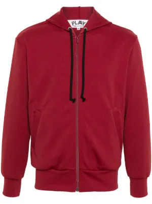 DOLCE&GABBANA ジップアップパーカー レッド 50 Dolce & Gabbana logo-tag zip-up Hoodie | Red | FARFETCH