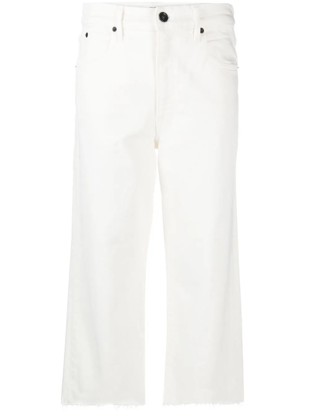 

SLVRLAKE wide-leg cropped jeans - White