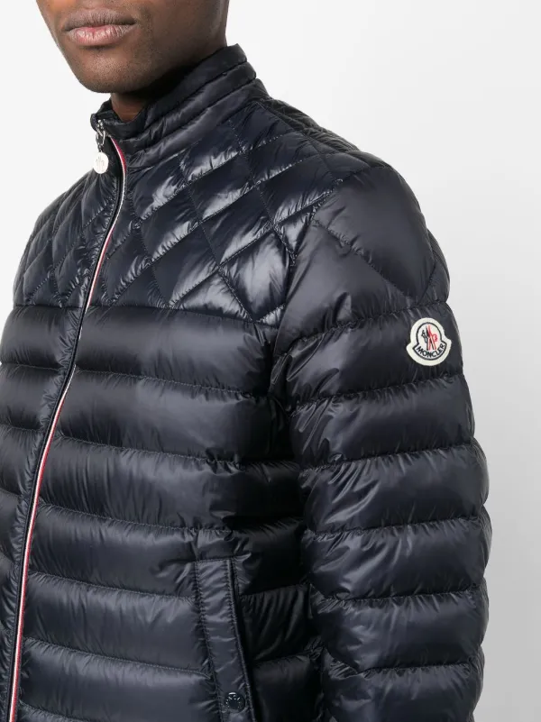 Moncler logo patch Padded Jacket Blue FARFETCH HK