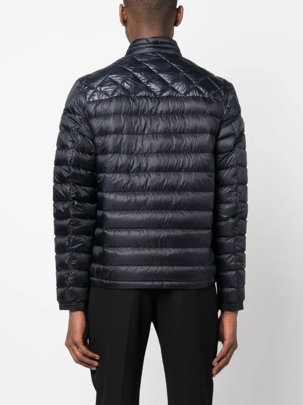 Moncler logo patch padded jacket online