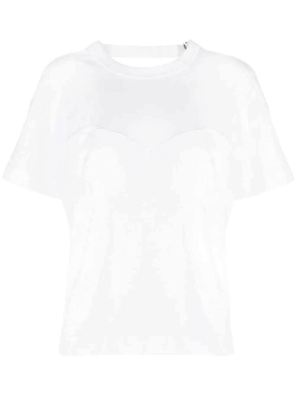 SACAI OPEN-BACK COTTON T-SHIRT