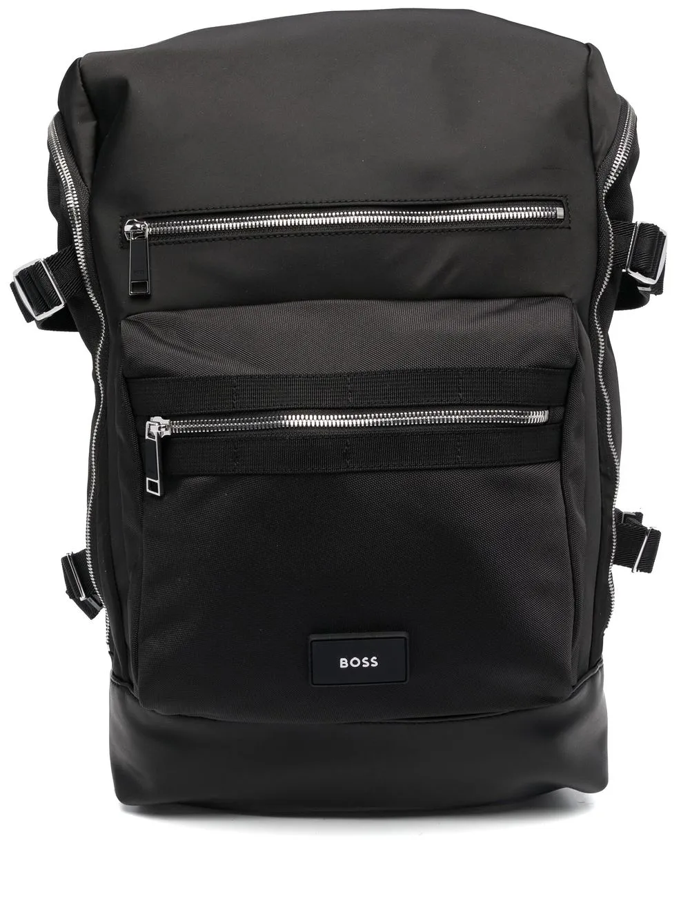

BOSS zip-detail logo backpack - Black