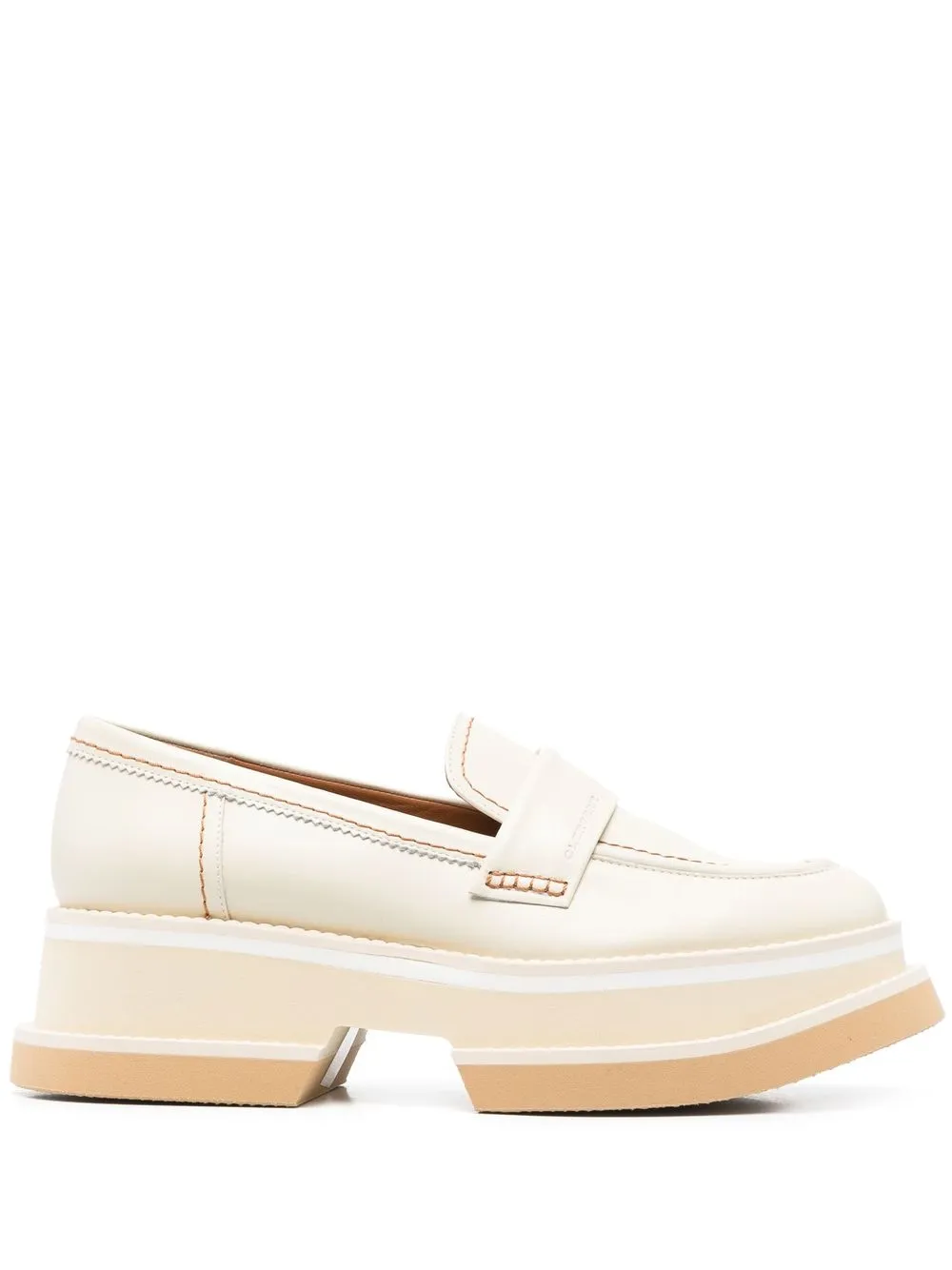 Clergerie Banel 55mm Leather Loafers In Nude