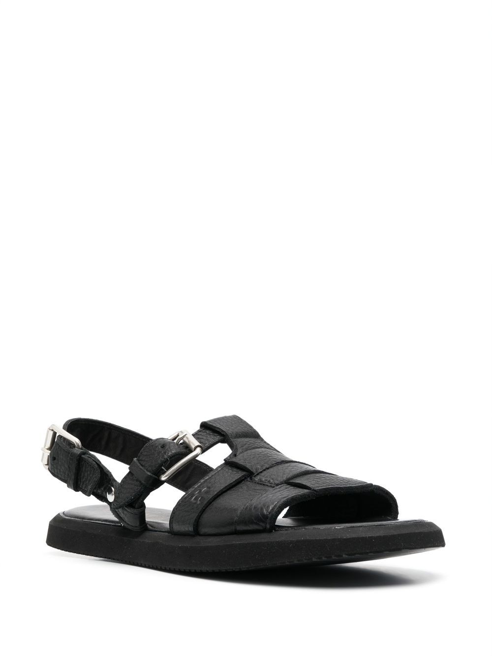 Shop Premiata Buckle-straps Sandals In Black