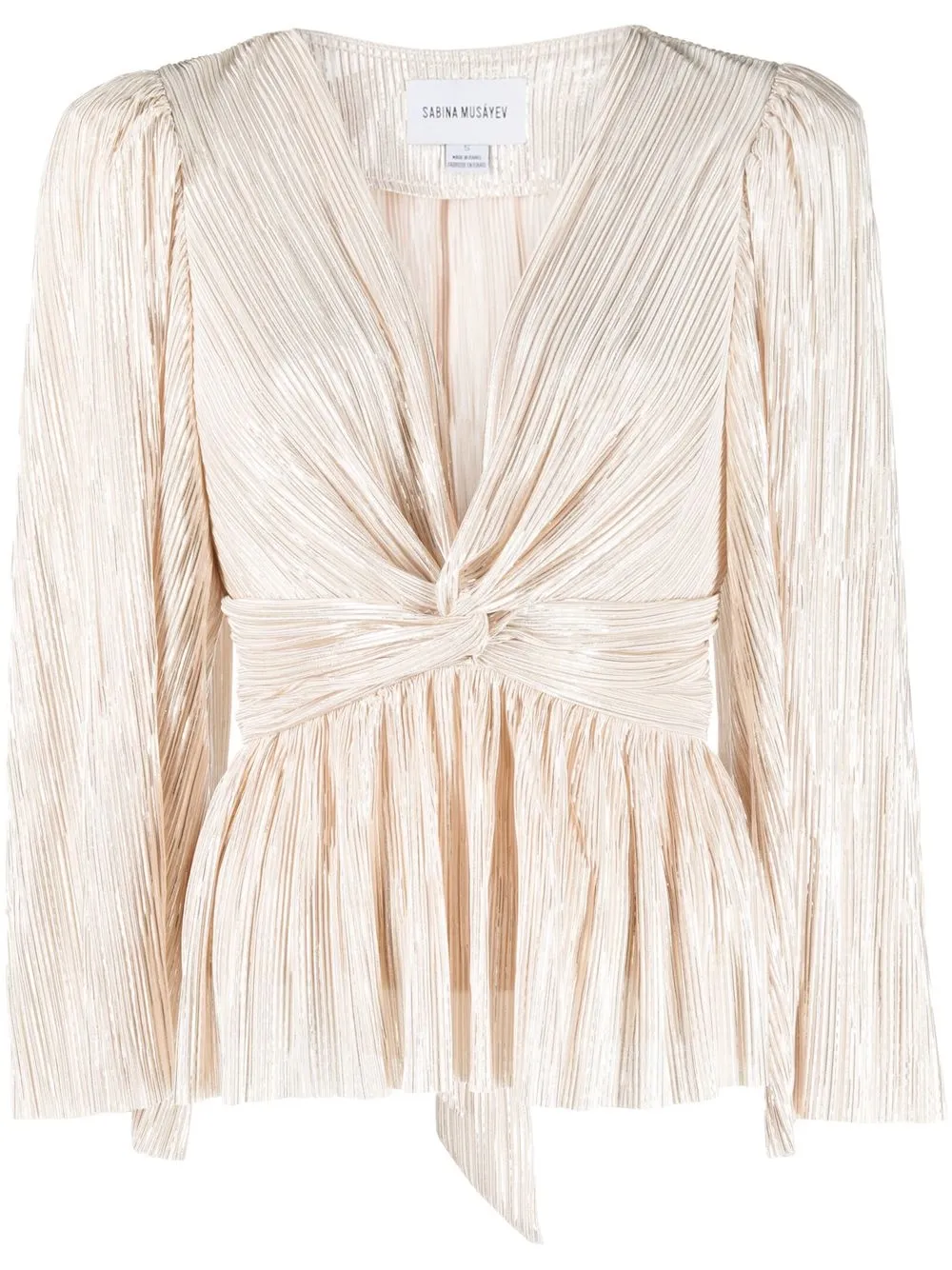 

Sabina Musayev metallic-effect blouse - Neutrals