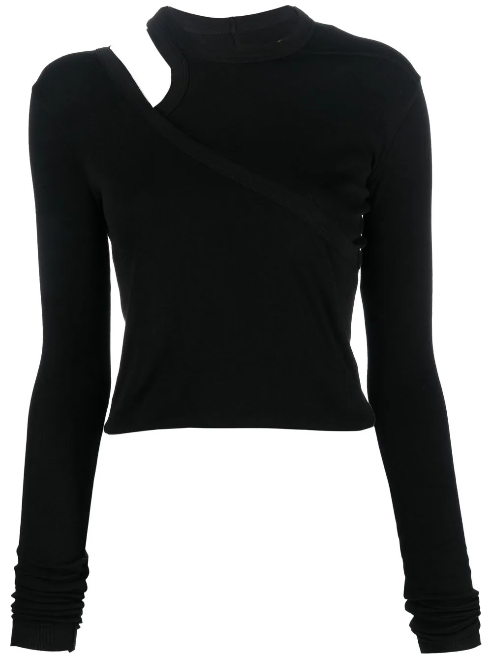 

Rick Owens cut-out detail long-sleeved top - Black