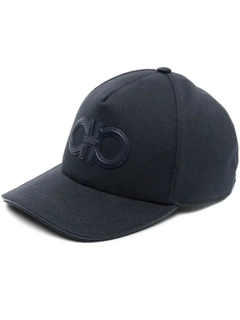 Ferragamo Boné de algodão com logo gravado