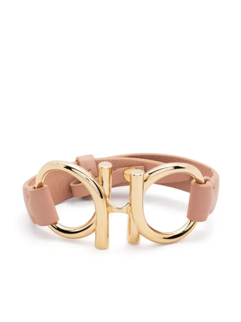 Ferragamo Gancini logo-plaque bracelet