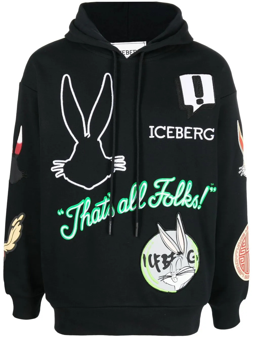 

Iceberg hoodie con logo bordado - Negro