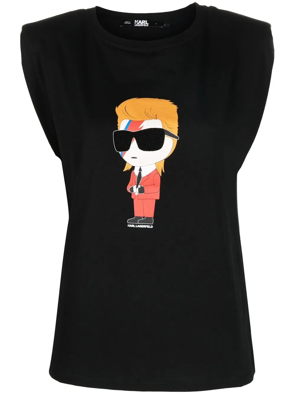 

Karl Lagerfeld Choupette organic-cotton tank top - Black