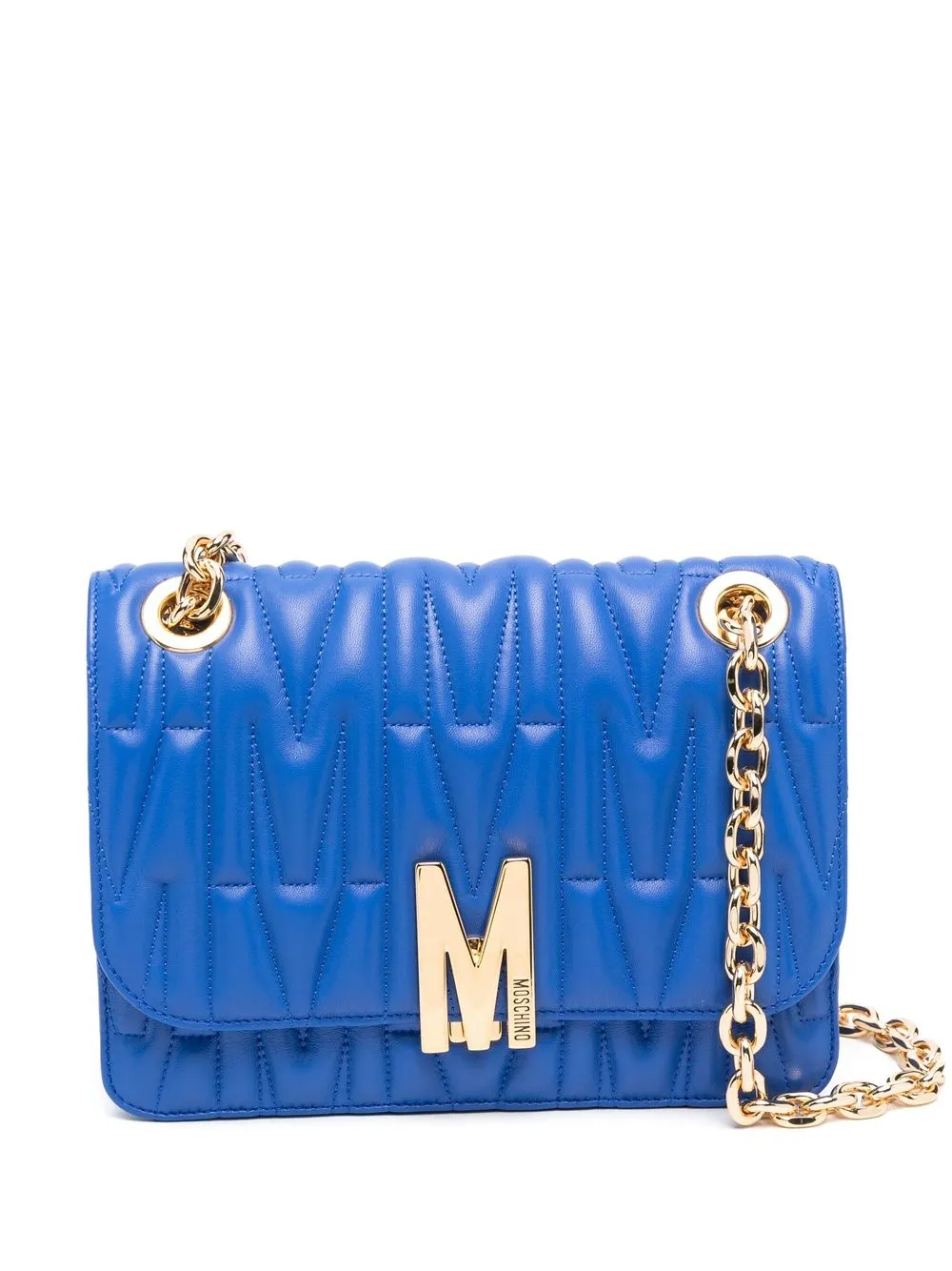 

Moschino monogram-quilted crossbody bag - Blue