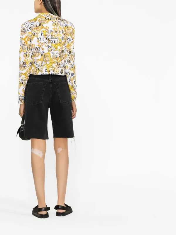 VERSACE トラ柄 クロップドジャケット Versace Jeans Couture クロップドジャケット | ホワイト | FARFETCH JP