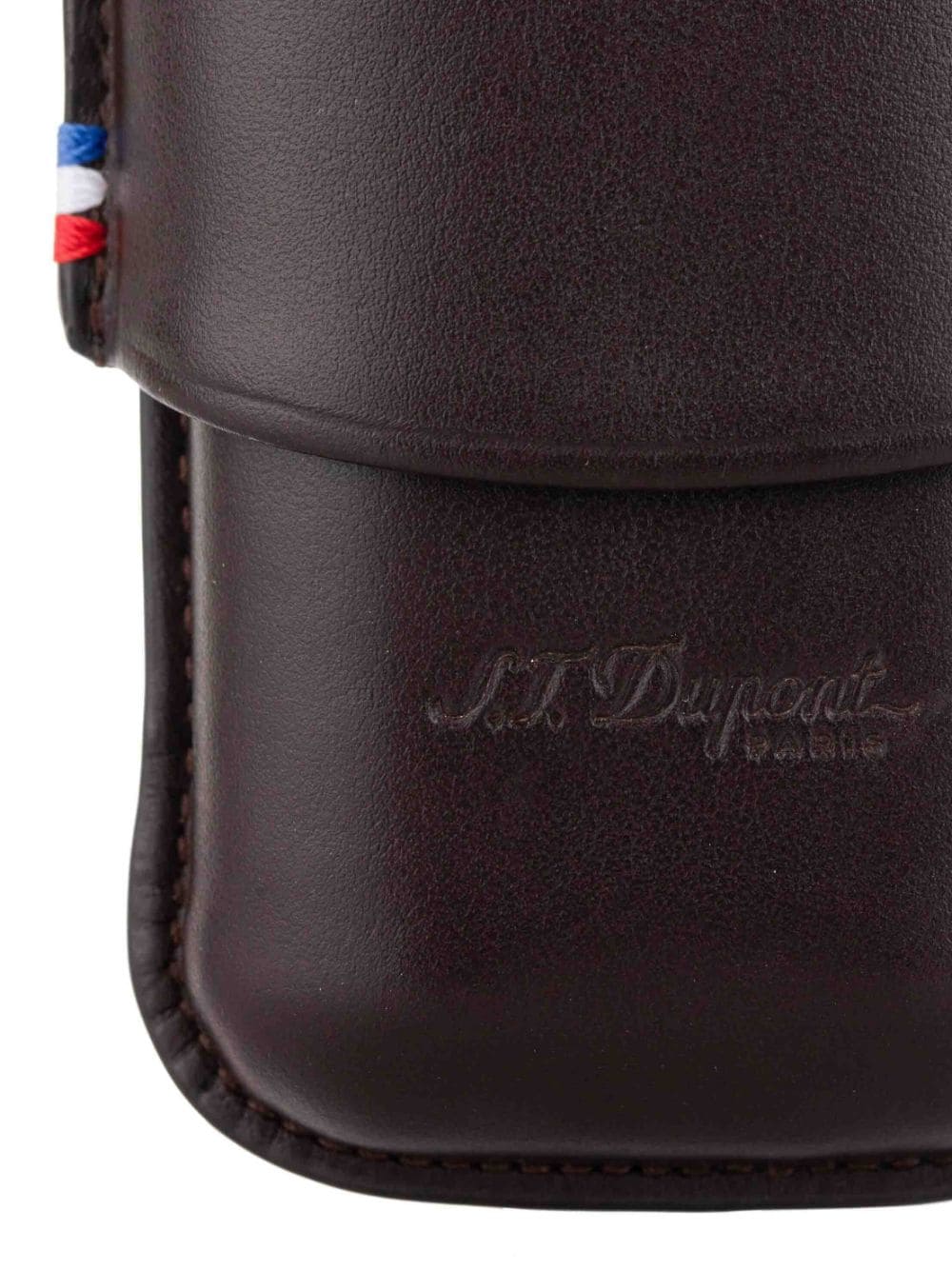 Shop St Dupont Atelier Leather Cigar Case In Brown