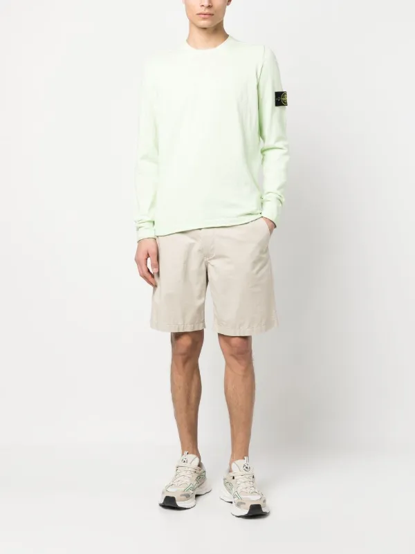 Stone Island logo-patch long-sleeve Sweatshirt - Farfetch