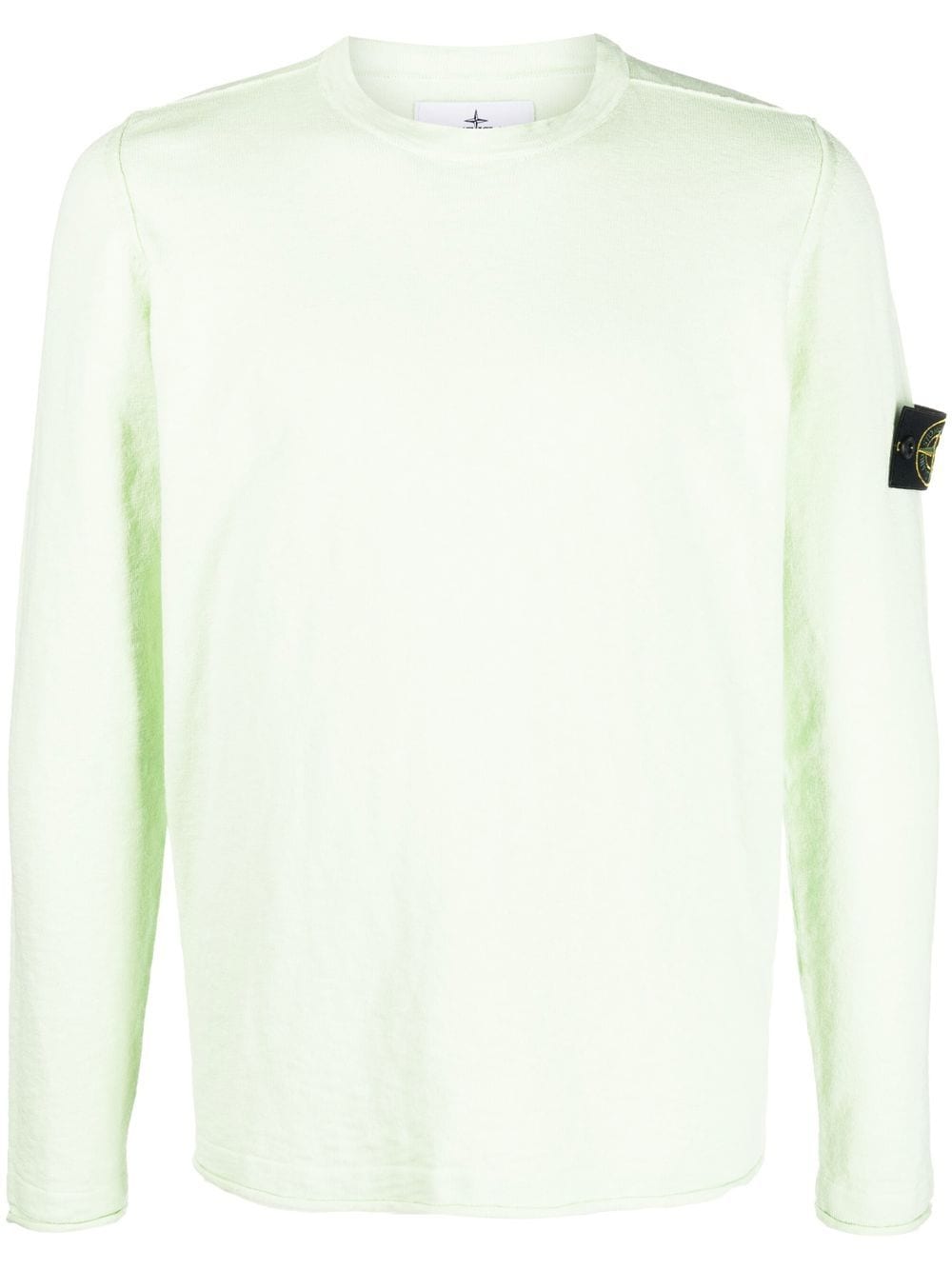 Stone Island Logo-patch Long-sleeve Sweatshirt In 绿色