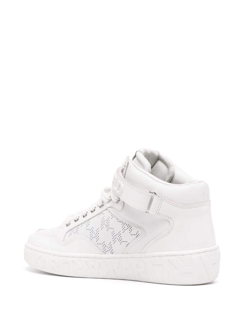 Shop Karl Lagerfeld Kupsole Iii Hi-top Sneakers In White