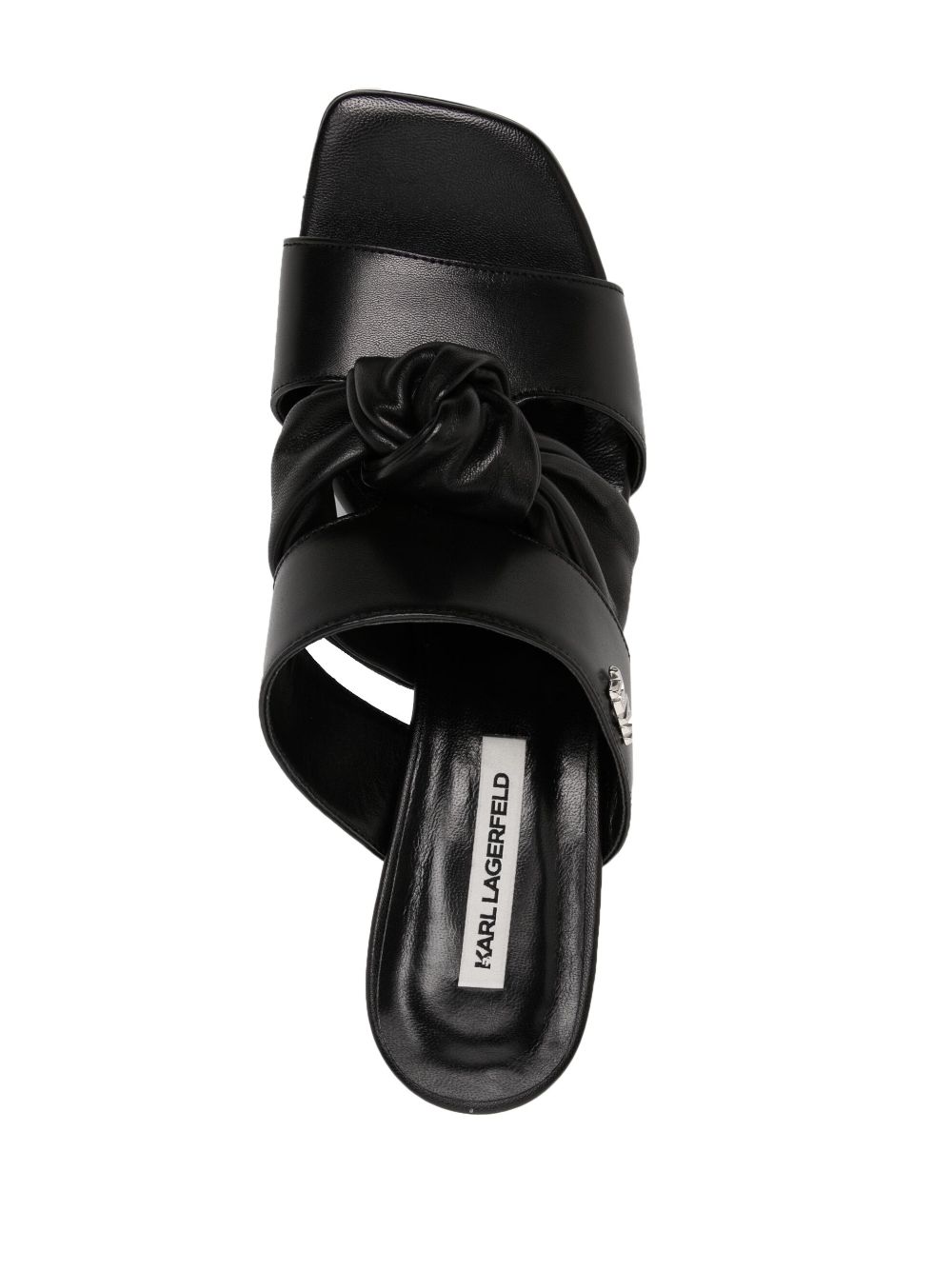 Shop Karl Lagerfeld Panache 80mm Knot-detailing Sandals In Black