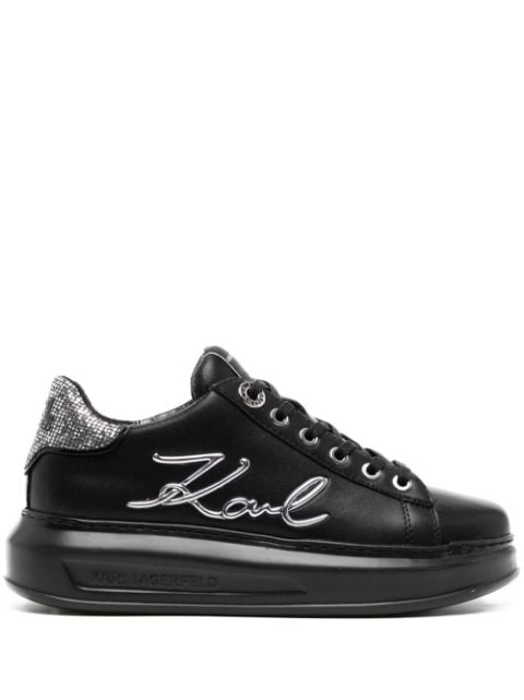 Karl Lagerfeld silver-tone logo-detail sneakers