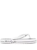 Karl Lagerfeld Kosta logo-print flip-flops - White