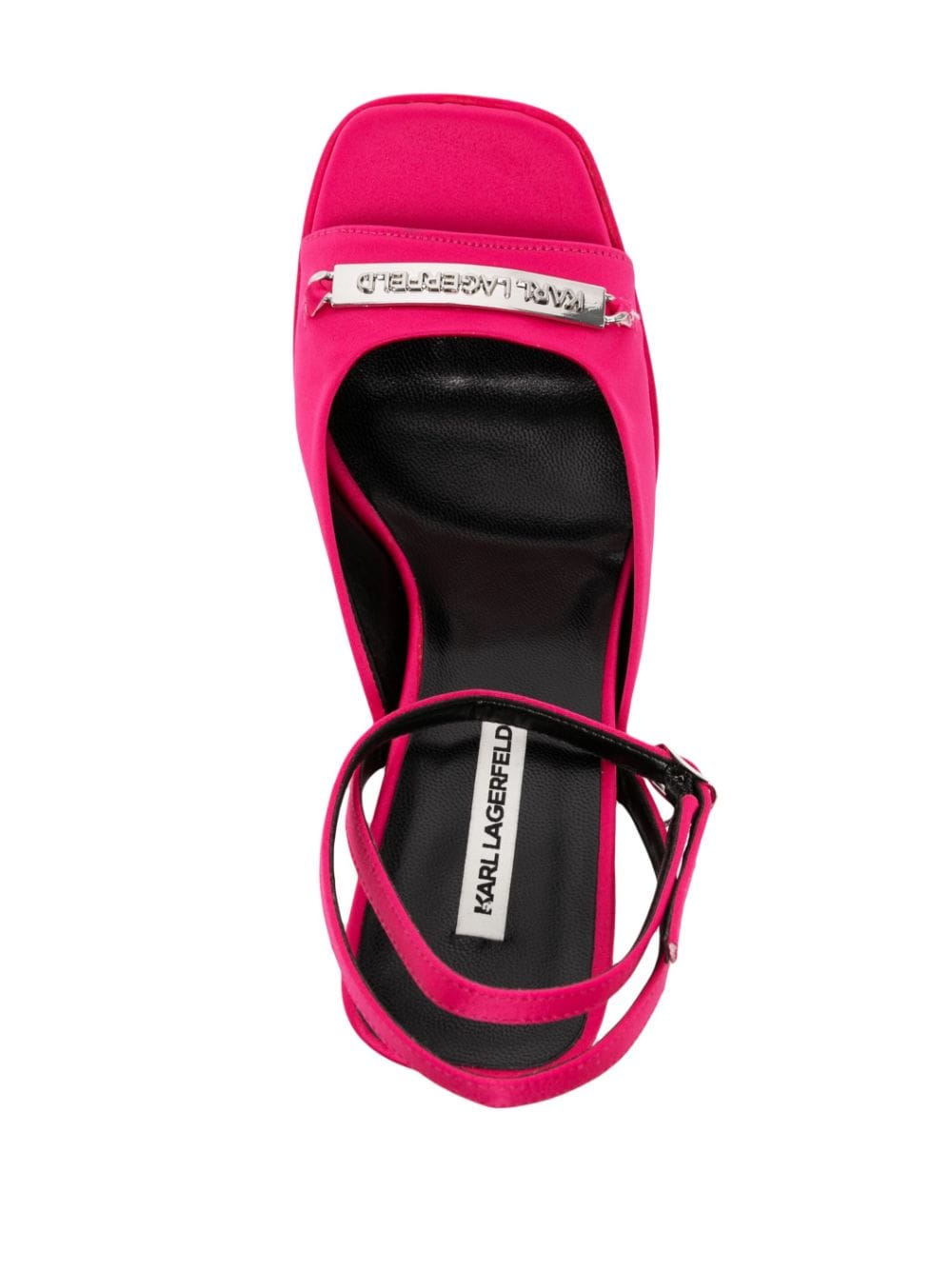 Shop Karl Lagerfeld Lazula 120mm Logo-engraved Sandals In Pink