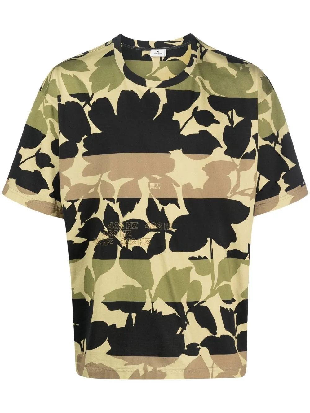 

ETRO floral striped cotton T-shirt - Green