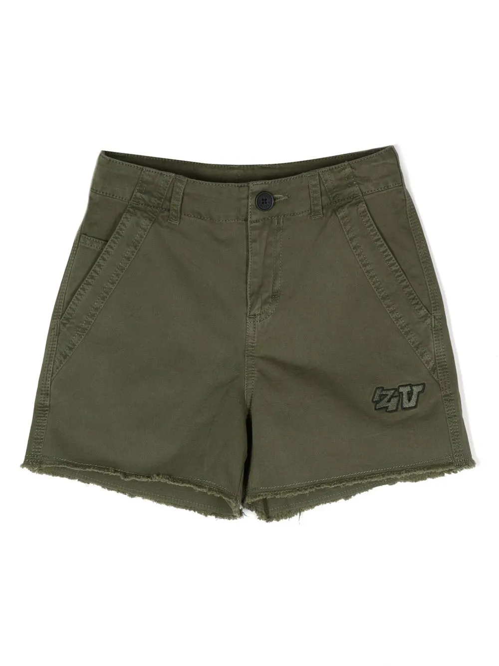 

Zadig & Voltaire Kids frayed-brim casual shorts - Green