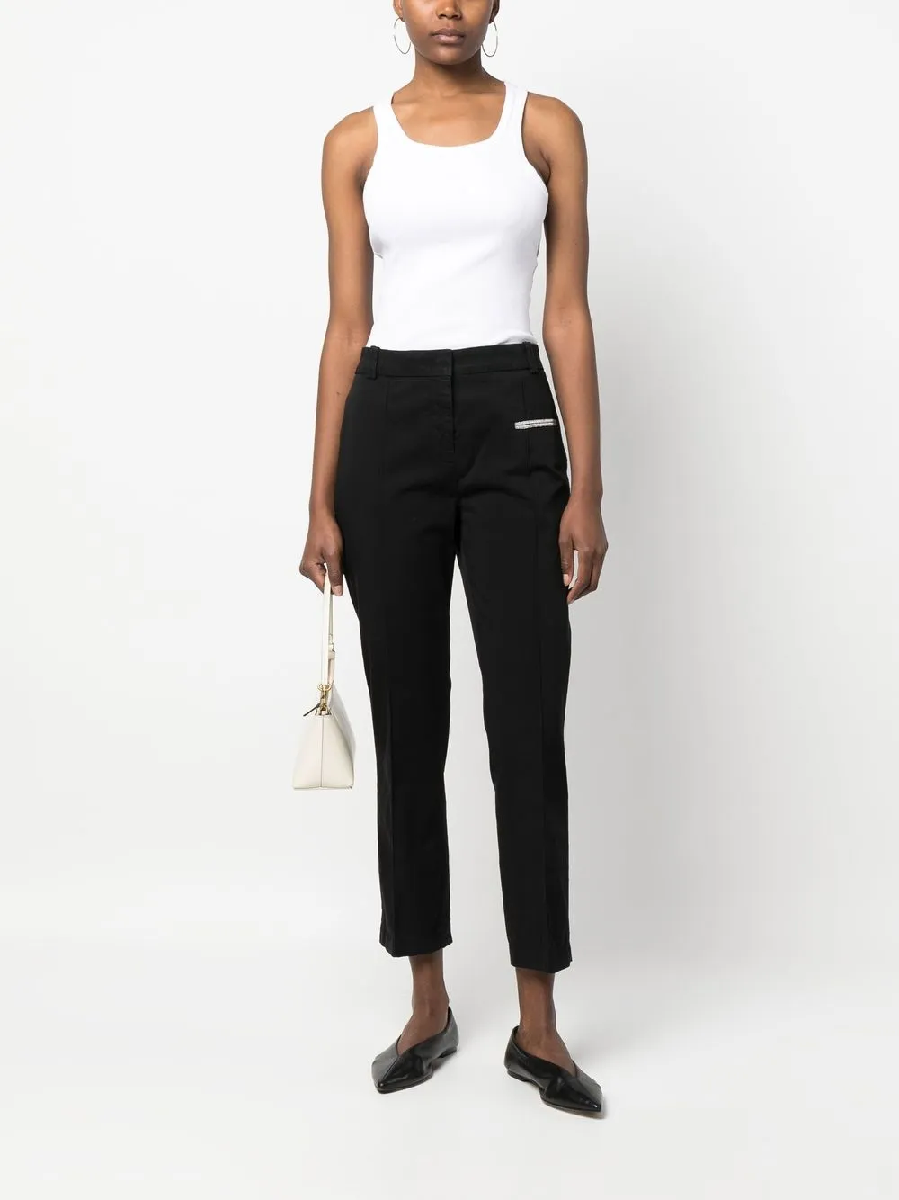Fabiana Filippi Cropped pantalon - Zwart