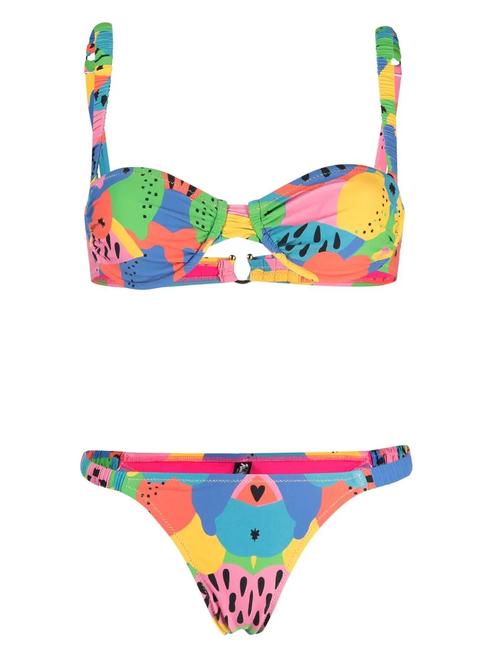 

Reina Olga graphic-print bikini - Blue