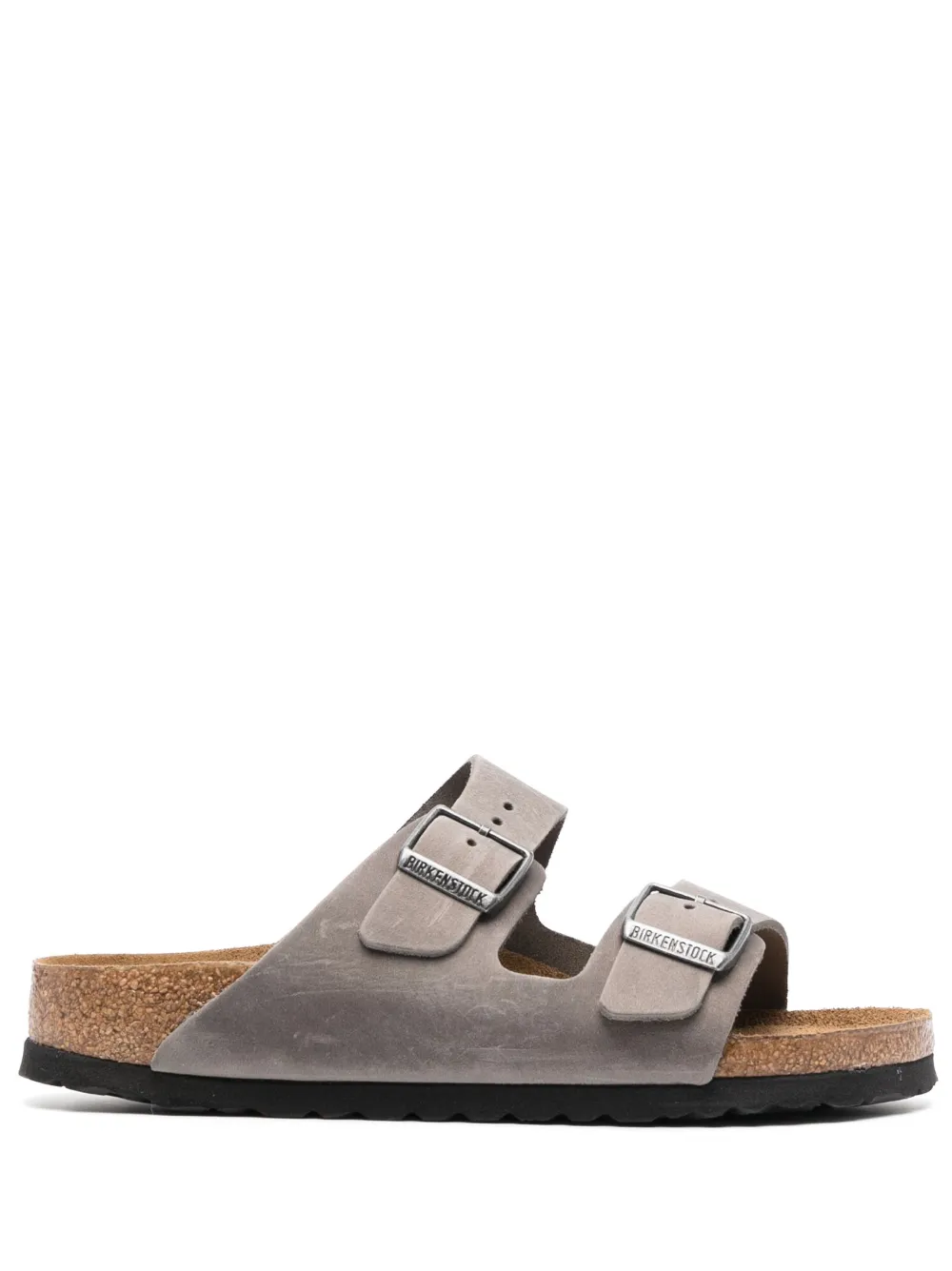 Birkenstock Arizona Double-buckle Slides In Grey