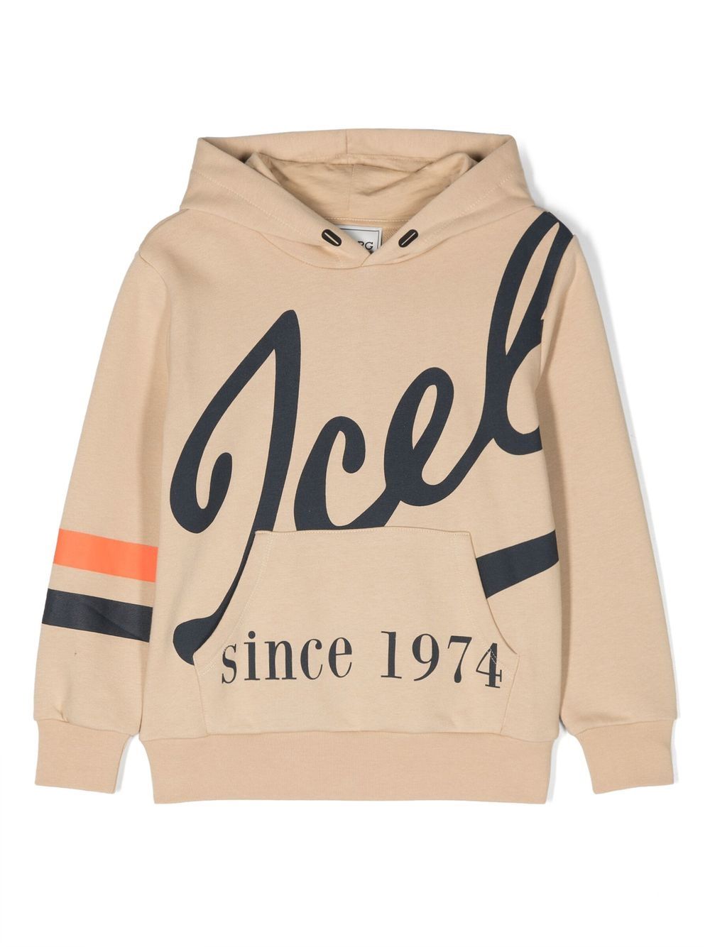 

Iceberg Kids logo-print cotton-blend hoodie - Neutrals