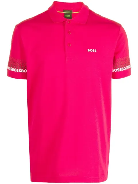 BOSS Camisa polo mangas curtas com logo
