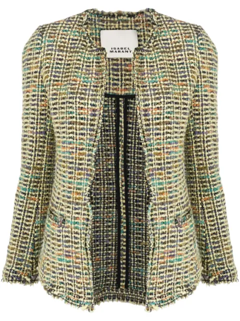 ISABEL MARANT frayed-hem tweed jacket