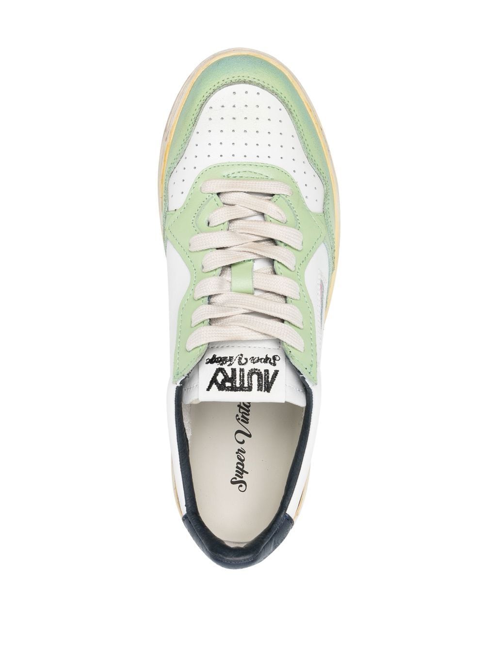 Shop Autry Medalist Colour-block Low-top Sneakers In 白色