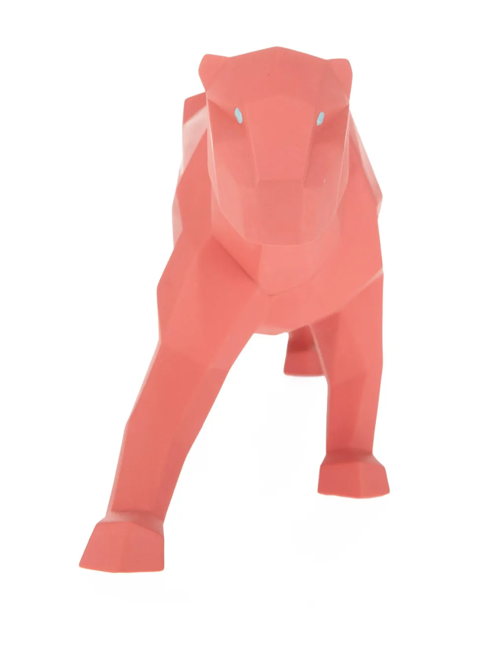 Lladrò Panther Faceted Porcelain Figurine In Pink
