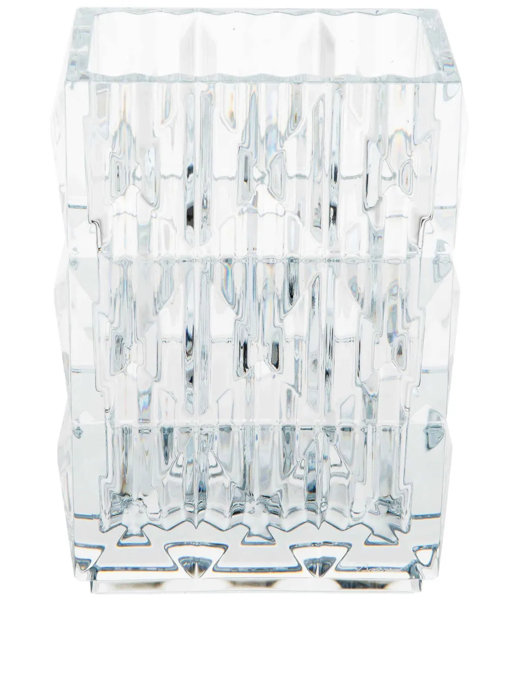 Baccarat Louxor Crystal Rectangle Vase In White