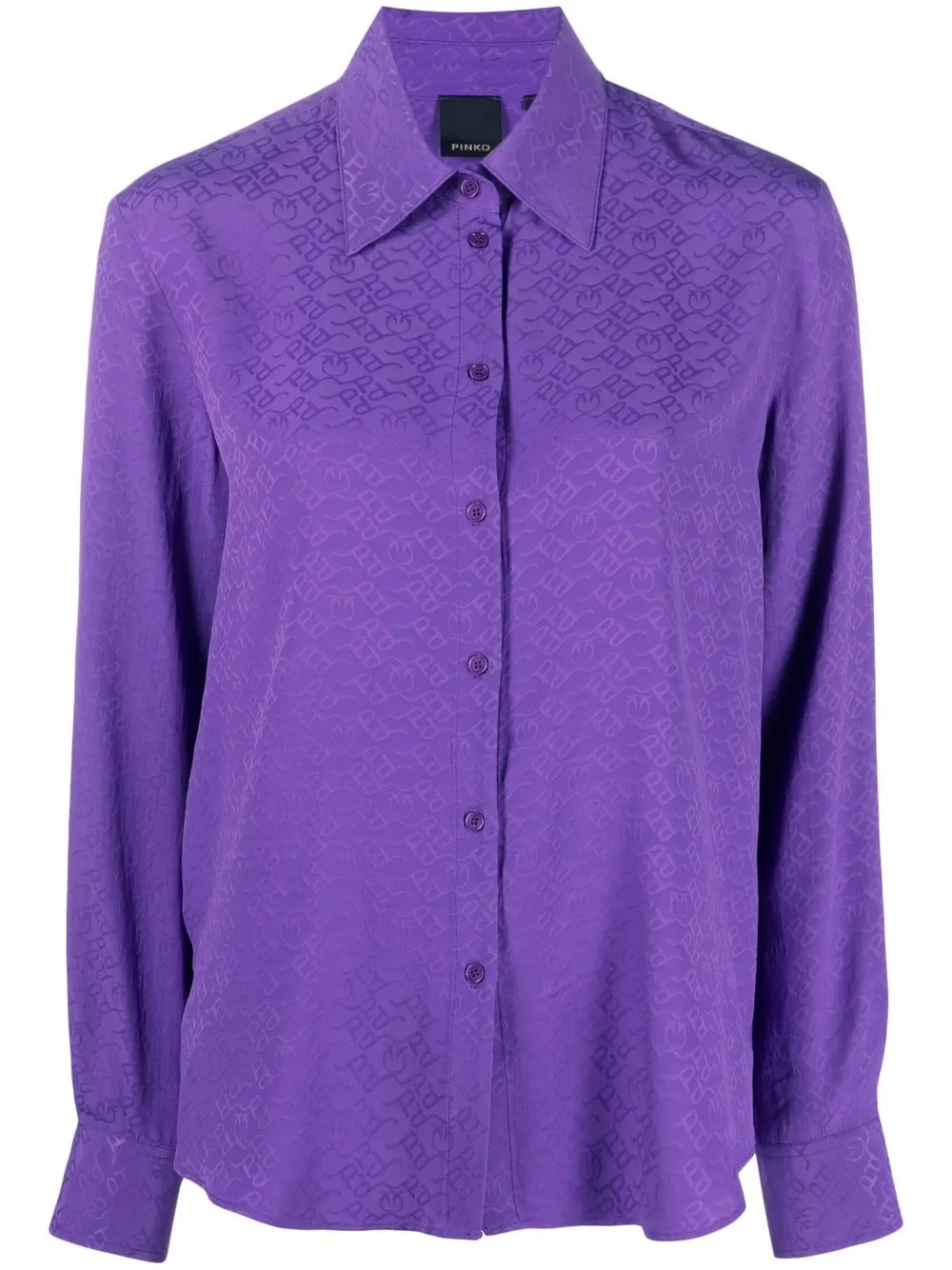 

PINKO all-over logo-print shirt - YB1 PURPLE