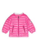 Moncler Enfant logo-patch padded jacket - Pink