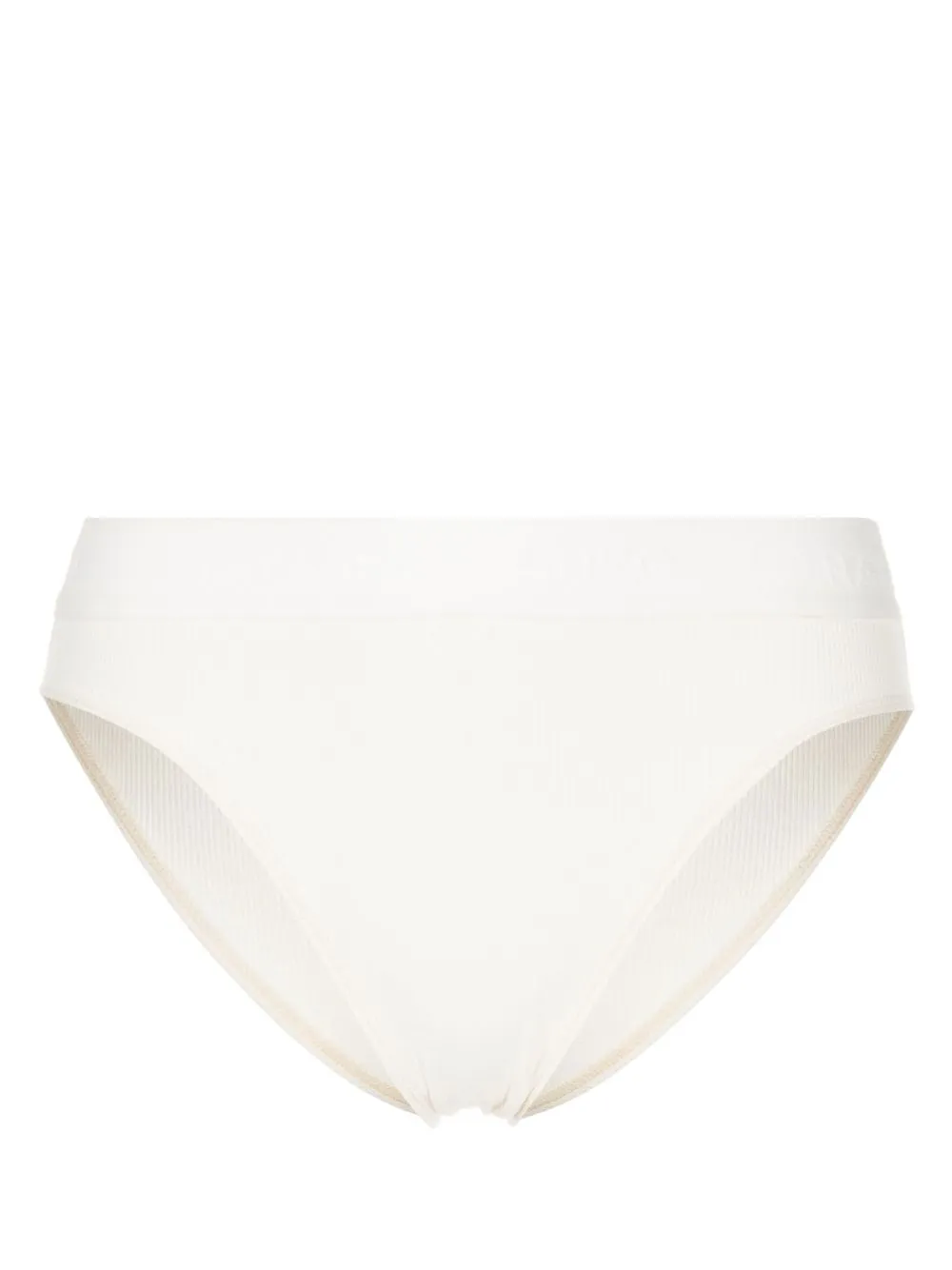 Natasha Zinko Rear Embroidered-detail Briefs In White