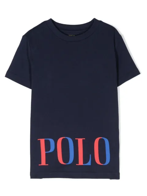 Ralph Lauren Kids bi-colour logo-print T-shirt