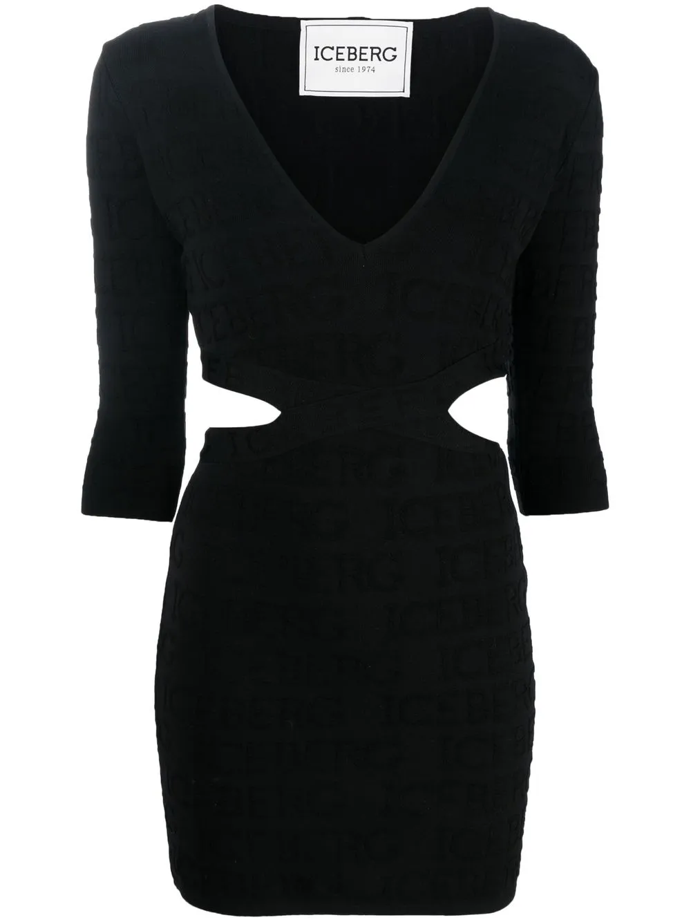 

Iceberg logo-print short dress - Black