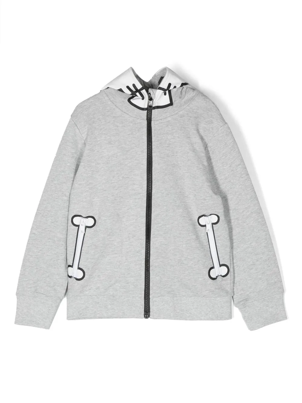 

Stella McCartney Kids decorative-detail zip-up hoodie - Grey