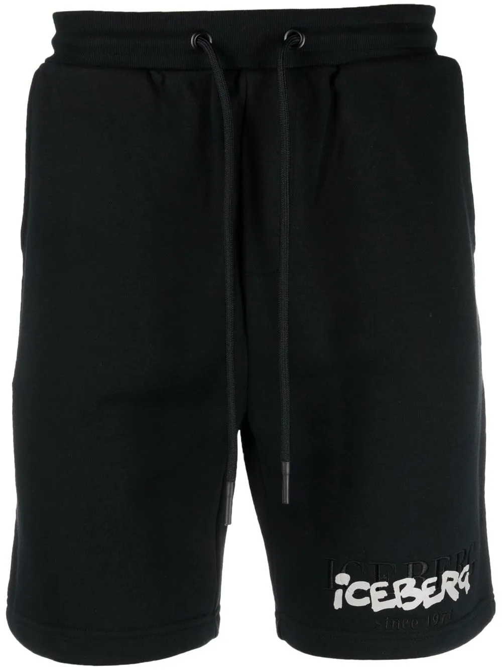 

Iceberg embroidered-logo detail shorts - Black